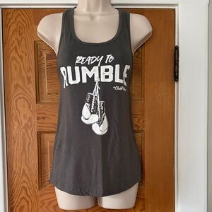 Ready to Rumble Graphic Tank Top - Charcoal